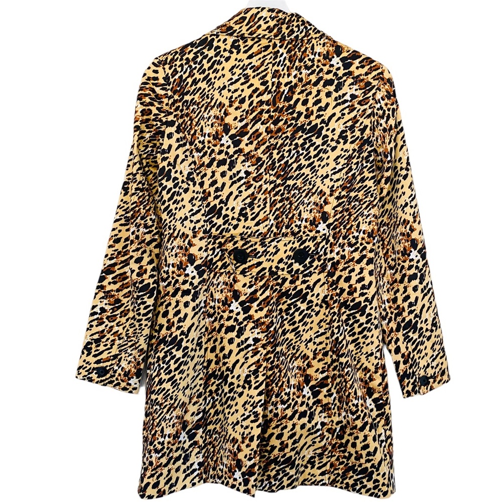 Worthington Stretch Leopard Animal Print Button Down Front Pocket Jacket Size XS - Picture 9 of 9
